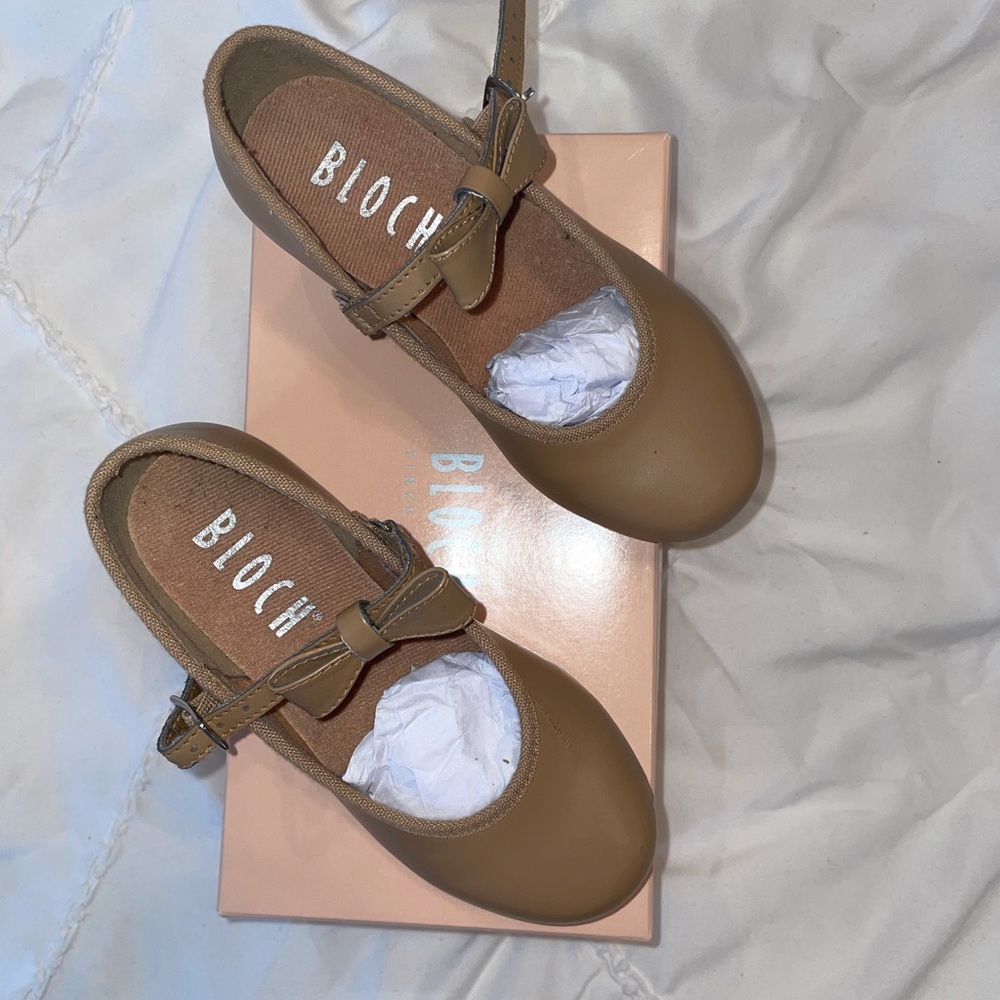 Bloch Girls Merry Jane Tap Dance Shoe, Brown Tan 9M